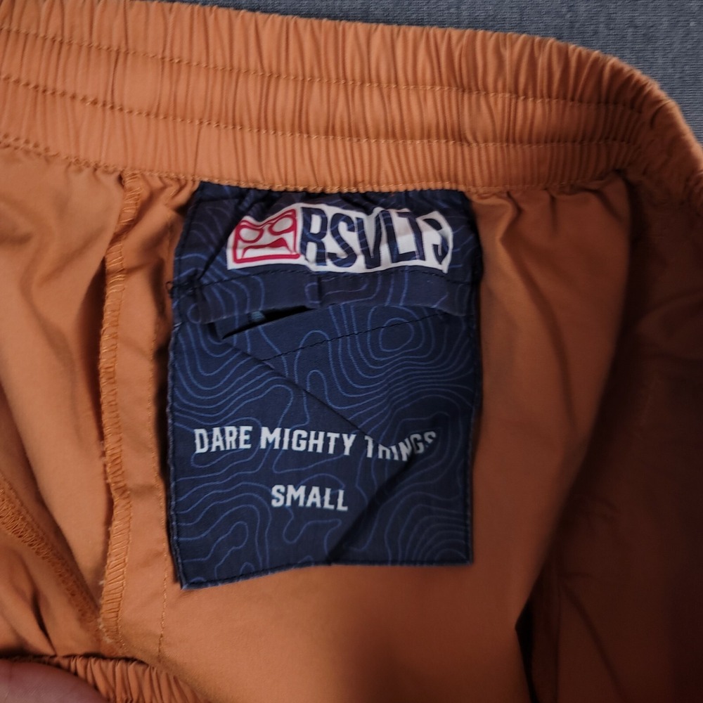 RSVLTS Hybrid Shorts Mens Small Orange Sand Cottonstretch Unlined Swim Trunks - Picture 10 of 11
